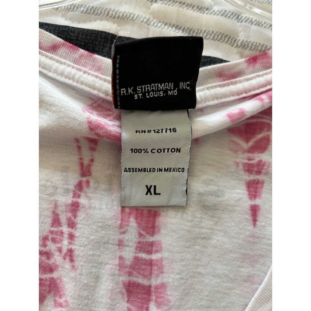 Harley Davidson Tie Dye T-Shirt XL V Neck Pink Short Sleeve Vtg 2012 Seminole Fl - Picture 3 of 7